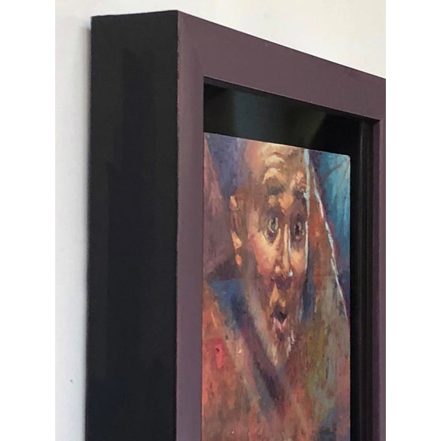 Contemporary Shocked! by Lisa Fricker | Pastel on cradled wood panel portrait of a surprised man For Sale - Image 3 of 5