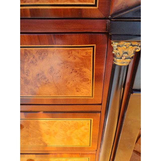 Wood Biedermeier Secretary Desk in Cherrywood, Dresden, 1830 For Sale - Image 7 of 18
