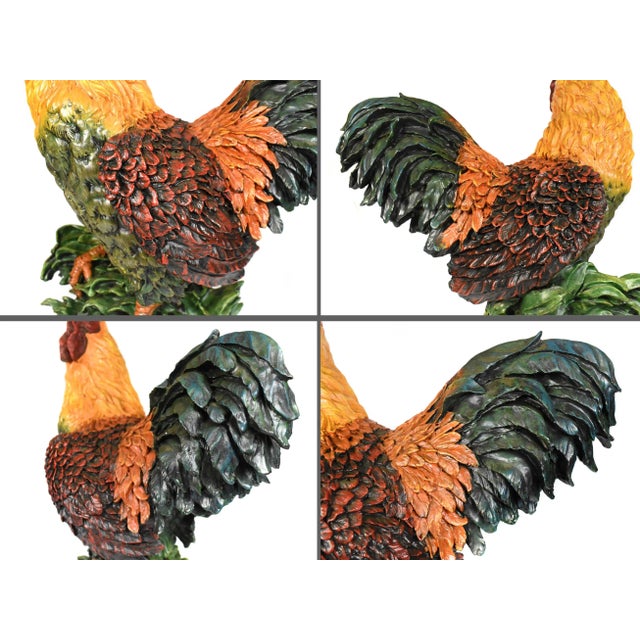 Mid-Century Large Colorful Rooster Sculpture For Sale - Image 9 of 12