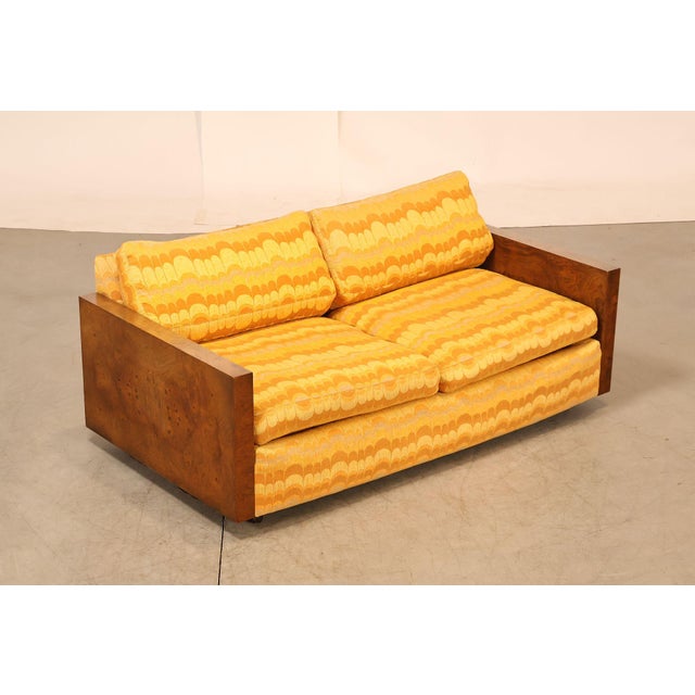 High Quality American Made Thayer Coggin Sofa Designed By Milo Baughman Featuring A Low Profile Form With Two Loose Seat...