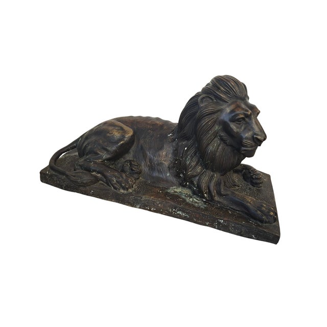 Monumental Bronze Lions, 1980, Set of 2 For Sale - Image 16 of 18