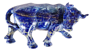 Bull Sculpture in Lapis Lazuli, 1980s