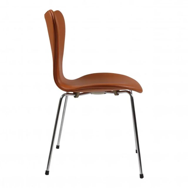 3107 Chair in Cognac Leather by Arne Jacobsen for Fritz Hansen For Sale - Image 3 of 5