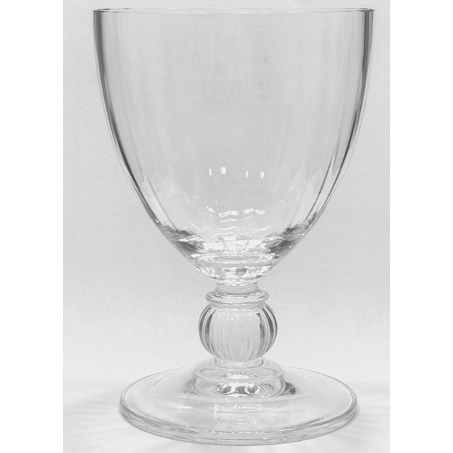 Vintage Crystal Fluted Wine Goblets - Set of 9 For Sale - Image 13 of 18