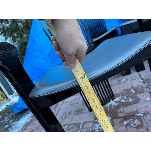 Wood Italian Modern Dining Chairs Signed Pietro Costantini, 1980s, Set of 5 For Sale - Image 7 of 13