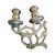 Antique Polish Brass Five-Light Shabbat Candelabra For Sale - Image 11 of 12