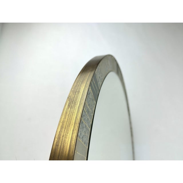 Mid-Century Round Wall Mirror with Mosaic Frame, 1960 For Sale - Image 4 of 6