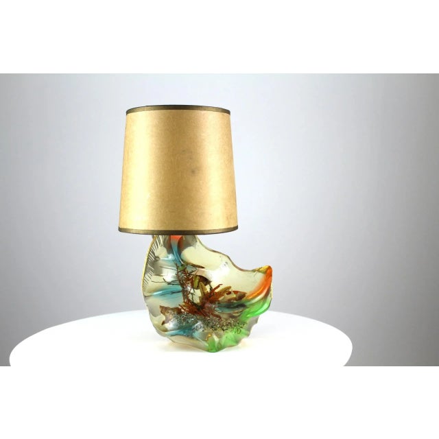 Acrylic and Parchment Table Lamp, 1950s For Sale - Image 10 of 12