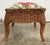 Wood Vintage Wicker Stool With Floral Needlepoint For Sale - Image 7 of 10