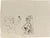 Mino Maccari, The Gallant, 1960s, China Ink on Paper For Sale