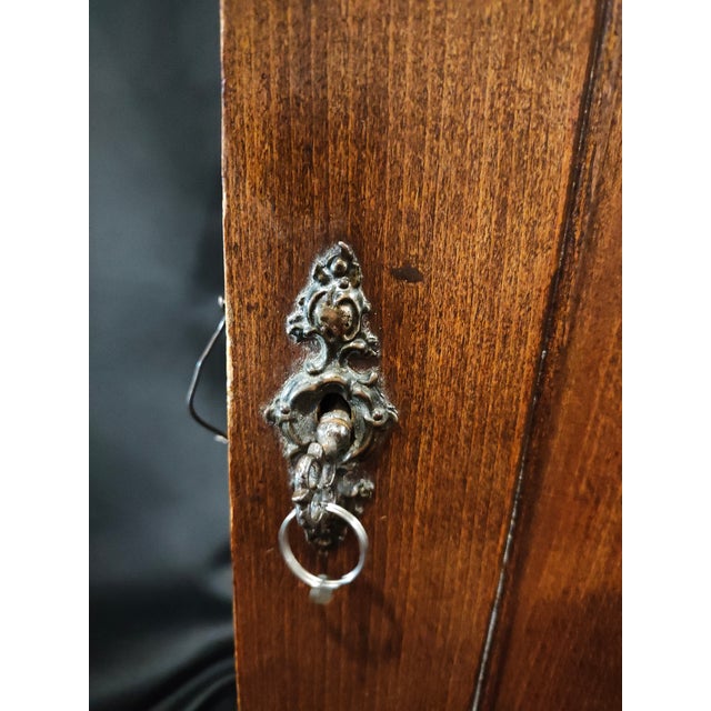 Wood 19th Century French Renaissance Revival Heraldic Knight Cabinet / Comtoise Clock Case For Sale - Image 7 of 13