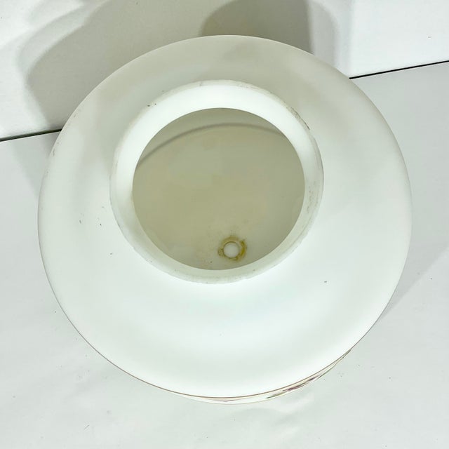 Rose 1940s Vintage Coastal Boho Chic Flush Mount Glass Shade For Sale - Image 8 of 10