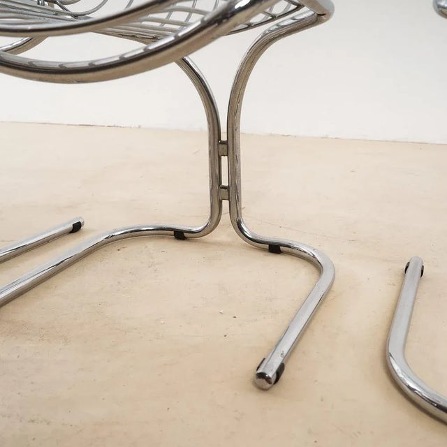 Chromed Chairs by Gastone Rinaldi for Rima, 1970s, Set of 4 For Sale - Image 9 of 10