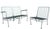 American Vintage 74” Meadowcraft 3-Piece Modular Wrought Iron Garden Sofa For Sale - Image 3 of 12