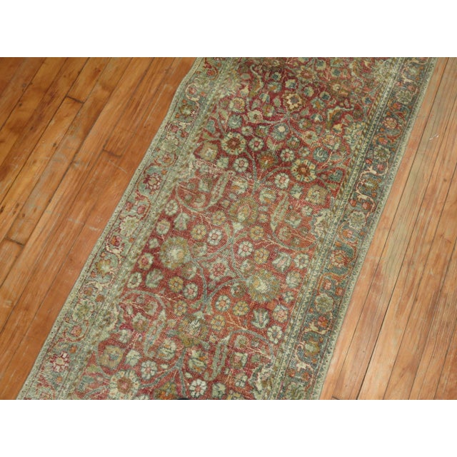 Early 20th Century Zabihi Collection Narrow Persian Kashan Runner - 2'3" x 12'10" For Sale - Image 4 of 18