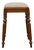 19th Century English Mahogany Stool with Turned Legs and Upholstered Seat For Sale