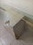 Vintage Mactan Tessellated Stone Brass Glass Console Sofa Table Style: Mid Century Modern Color: Beige Dimensions: Base...