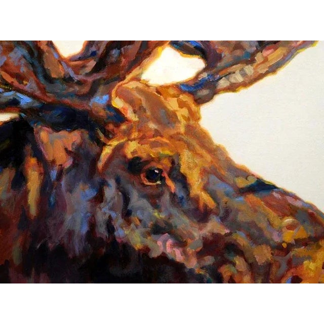 Patricia Griffin "Modifer" Animal Portrait Oil Painting For Sale - Image 4 of 6