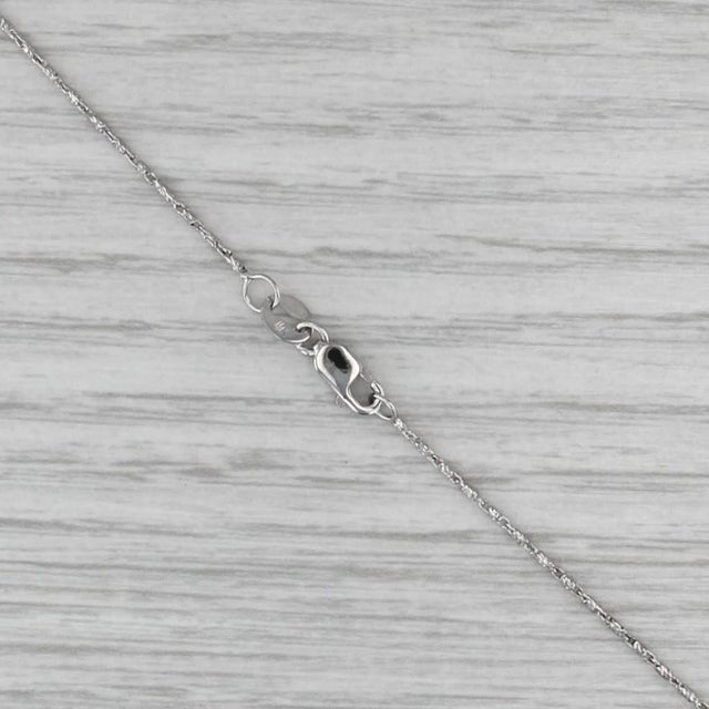 Modern 0.23ctw Diamond 3-Cluster Pendant Necklace 14k White Gold 18" Bar Links For Sale - Image 3 of 6