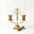 Incredible vintage/antique (exact age unknown, est. 1920-1950) brass and crystal waterfall style buffet/mantel/table lamp....