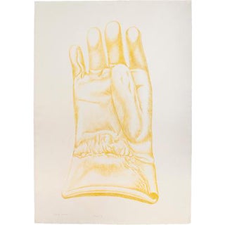Giacomo Porzano, Yellow Glove, 1972, Etching For Sale