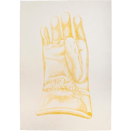 Giacomo Porzano, Yellow Glove, 1972, Etching For Sale
