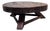 Vintage Brutalist Wabi-Sabi Round Oak Coffee Table, 1950s For Sale