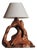 Sculptural Olive Wood Table Lamp, 1960 For Sale