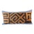 Vintage Kuba Tan and Brown Handwoven African Bolster Decorative Pillow #4 For Sale