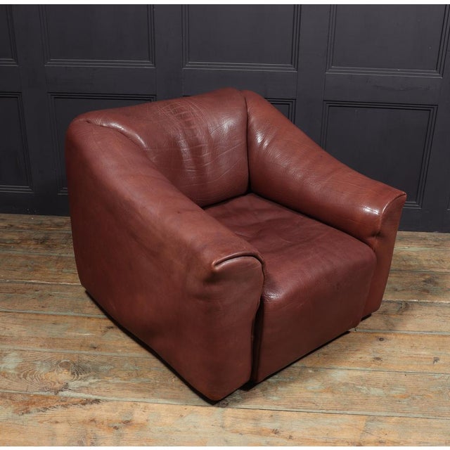 Set of Mid-Century Armchair and Stool Ds47 from De Sede, 1970s For Sale - Image 7 of 14