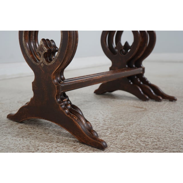 Brown Habersham Distressed Painted Finish Italian Stack Tables For Sale - Image 8 of 12