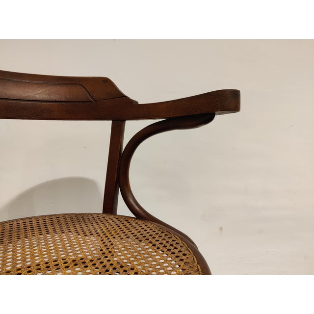 Brown Bentwood Armchair or Bistro Chair, 1950s For Sale - Image 8 of 10