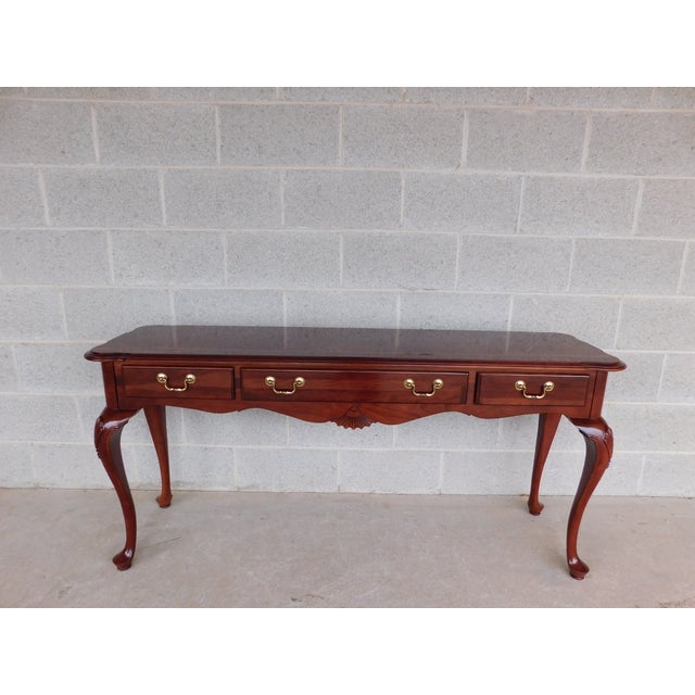 Ethan Allen Cherry Court Queen Anne Console Table Finish 205