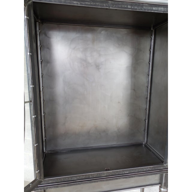 Modern Welded Steel Designer 2 Door Display Cabinet Chairish