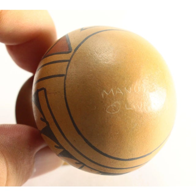Mid-Century Native Style Mata Ortiz Pottery Diminutive Jar by Manuela Olivas For Sale - Image 9 of 9