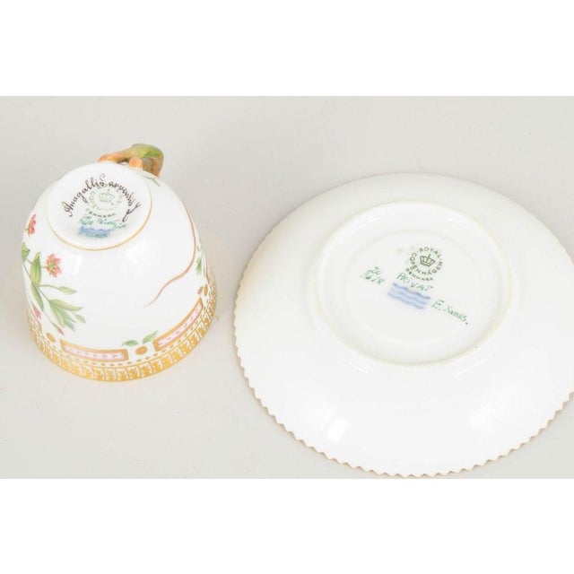 Flora Danica Demitasse Cup with Saucer in Porcelain from Royal Copenhagen, 1960s, Set of 2 For Sale - Image 4 of 5