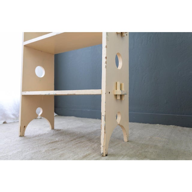 Arts and Crafts Painted Bookshelf With Roycroft Style Peg Construction For Sale - Image 17 of 18