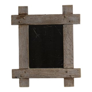19th Century France Antique White Wood Mirror For Sale