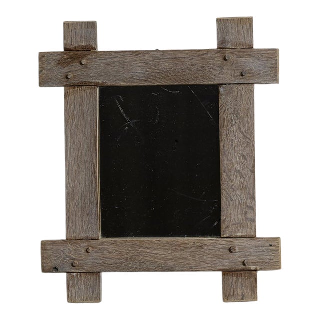 19th Century France Antique White Wood Mirror For Sale