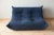 1970s Blue Microfiber Togo Lounge Chair, Corner Chair and 2-Seat Sofa by Michel Ducaroy for Ligne Roset, Set of 3 For Sale - Image 5 of 11