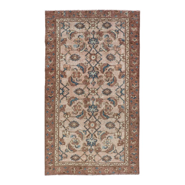 Antique Persian Hamadan Rug in Wool With All-Over Sub-Geometric Design 3'0 X 5'8 For Sale