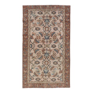 Antique Persian Hamadan Rug in Wool With All-Over Sub-Geometric Design For Sale
