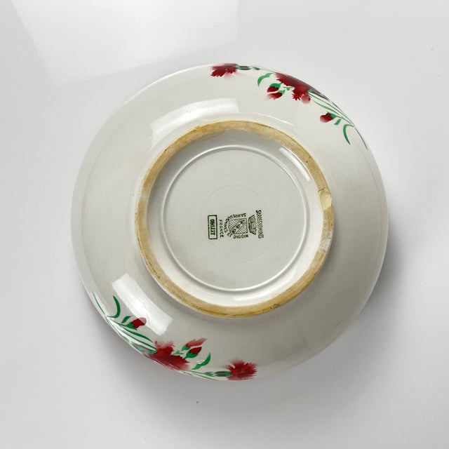 Ceramic Oeillet Salad Bowl from Sarreguemines, 1950 For Sale - Image 7 of 13