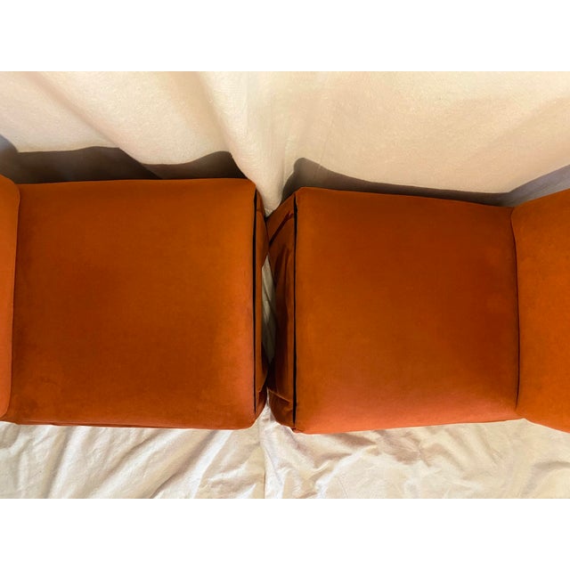 2010s Slipper Chairs in Burnt Orange by Century Furniture - A Pair For Sale - Image 5 of 16