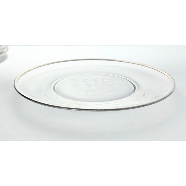 1950s Fostoria “Bridal Belle” Set of 12 Glass Luncheon or Large Salad Plates For Sale In Dallas - Image 6 of 6