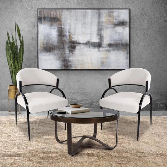 Black Dewitt Upholstered Side Chair For Sale - Image 8 of 8