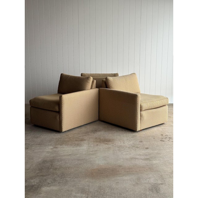 Charles Pfister for Knoll Three-Piece Lounge Sofa in Camel Upholstery, C. 1970s For Sale - Image 15 of 15