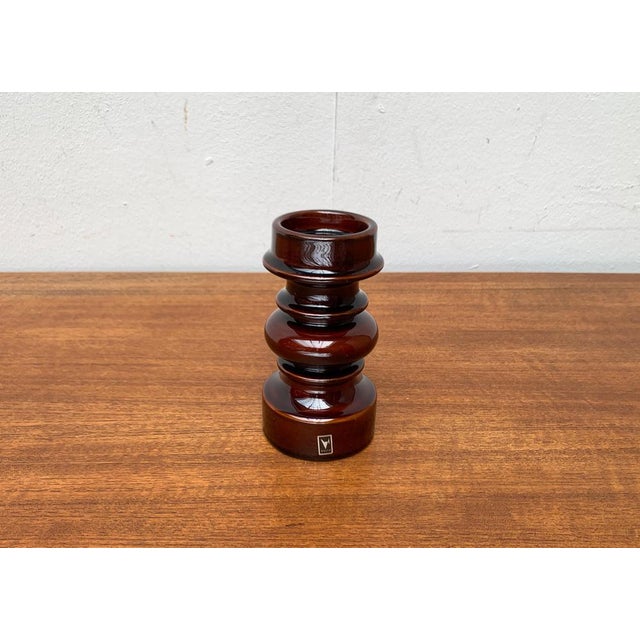 Brown Vintage Ceramic Candleholder from Gallo, 1970s For Sale - Image 8 of 15
