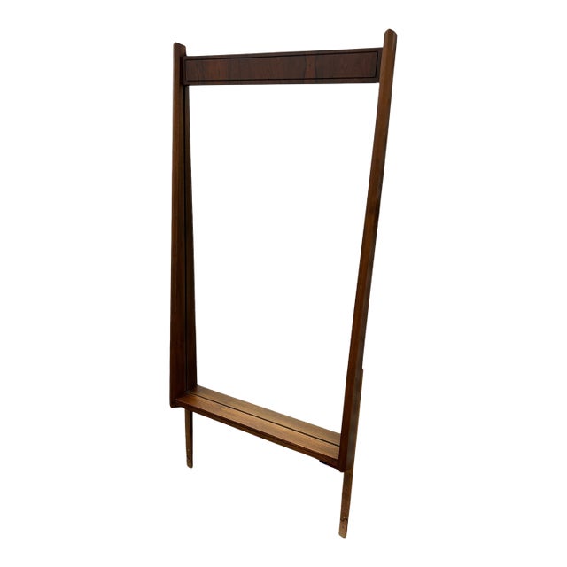 Vintage Mid Century Modern Walnut & Rosewood Kent Coffey Perspecta Dresser / Wall Mirror For Sale