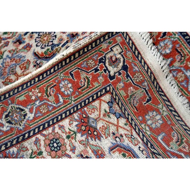 White 1960s Handmade Vintage Persian Mahal Runner 2.5' X 9.8' For Sale - Image 8 of 12